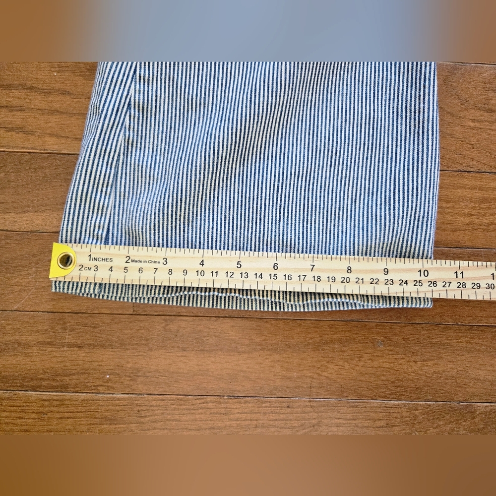 1960s Wranglers Colorblock Flare 26" Waist Women Pinstripe Denim Mod Retro Vtg - Picture 10 of 12